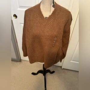 Uniqlo Warm Tan V-Neck Sweater